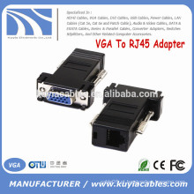 Venda quente VGA para RJ45 adaptador VGA fêmea para CAT5 CAT6 fêmea conector